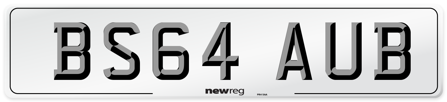 BS64 AUB Number Plate from New Reg